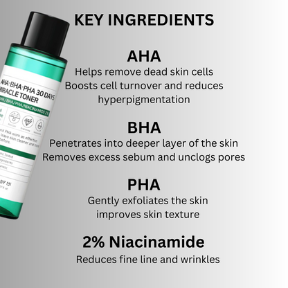 AHA-BHA-PHA 30 Days Miracle Toner - BUY ONE GET ONE FREE